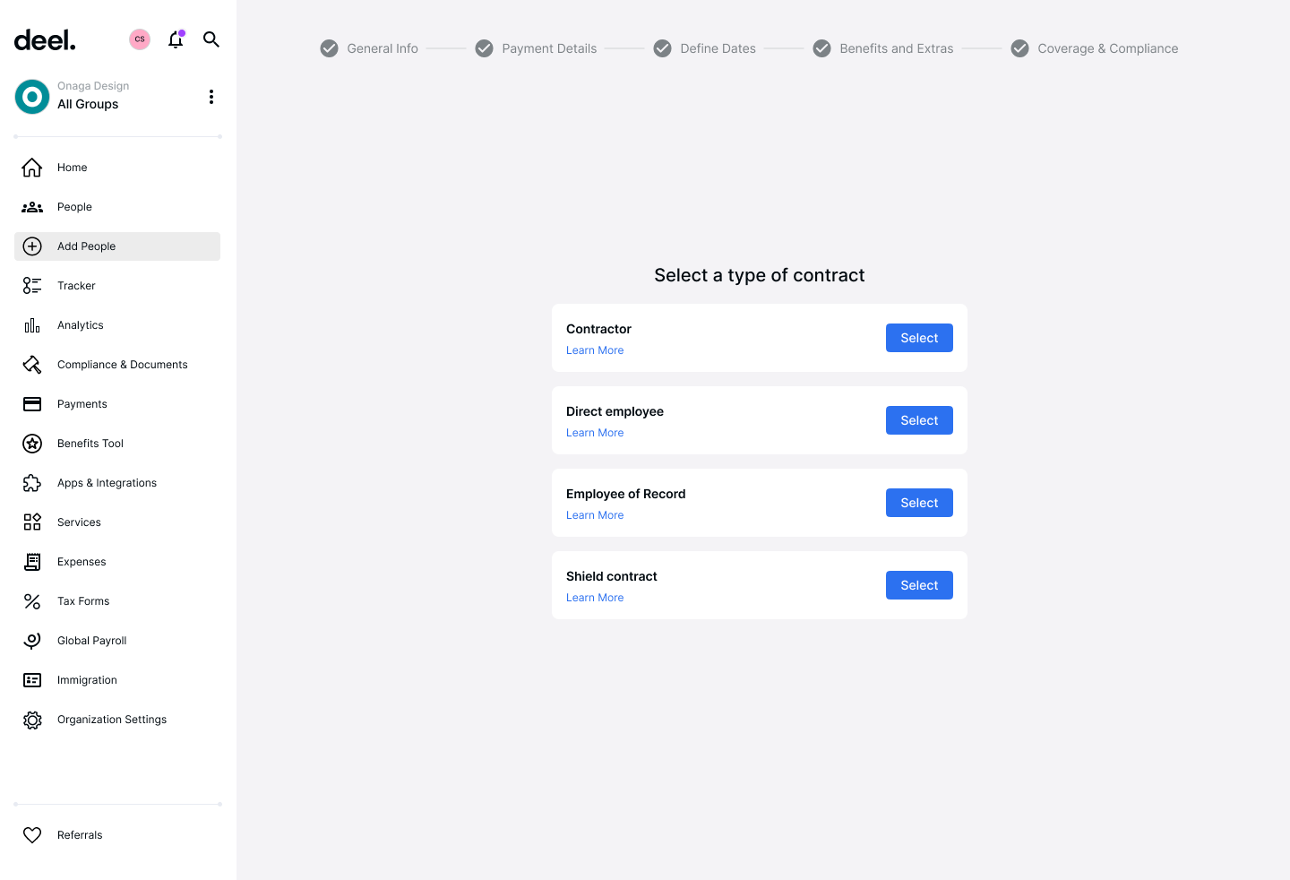 Shield as hiring type