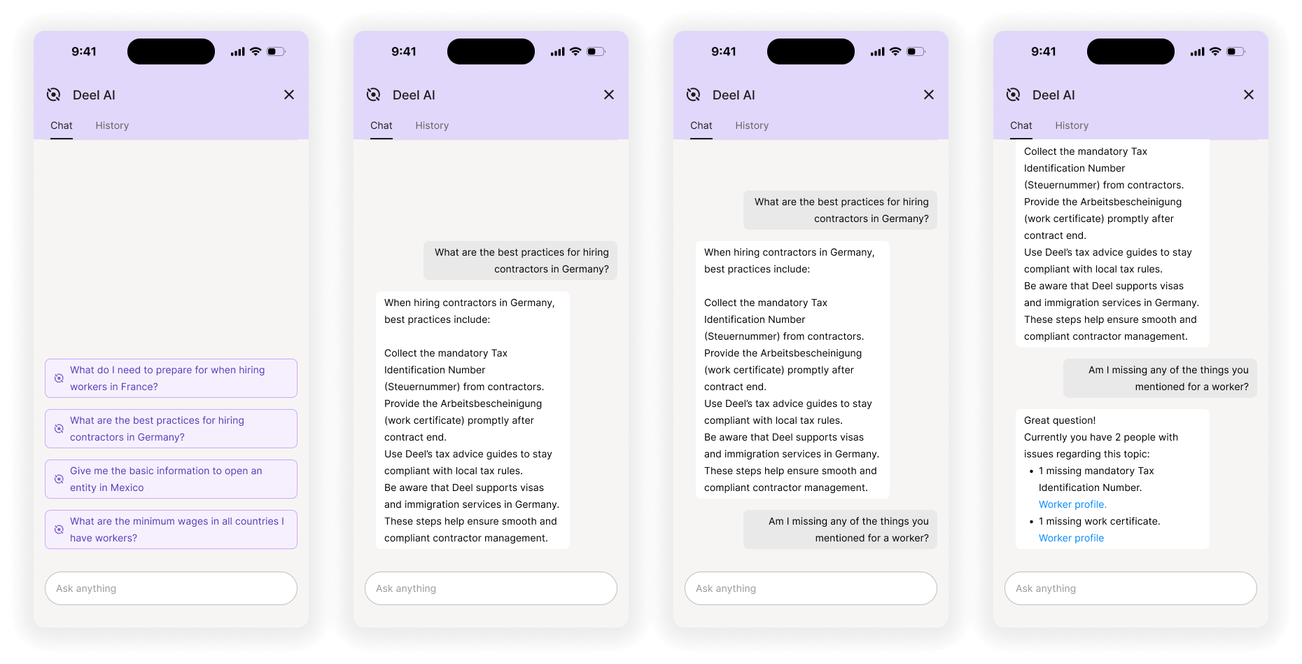 Knowledge Hub - Deel AI chat